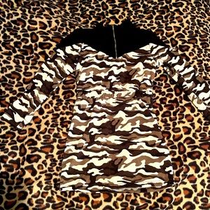 Girls long sleeve camo dress